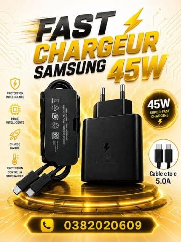FAST CHARGEUR SAMSUNG 45W C TO C    
 METY A ...