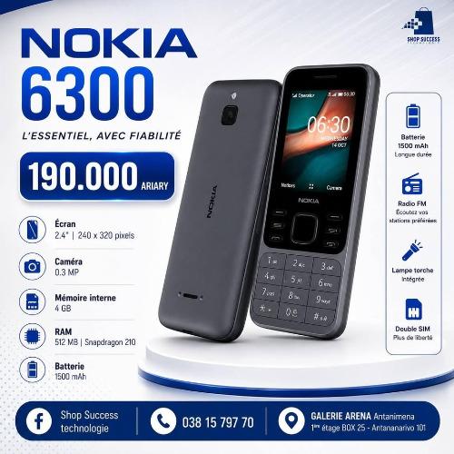 NOKIA 6300   
ECRAN 2,4
RAM 512MB
CAMERA 0 ...