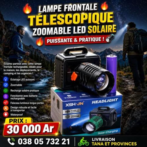 LAMPE FRONTALE LED SOLAIRE – PUISSANTE & PRAT ...